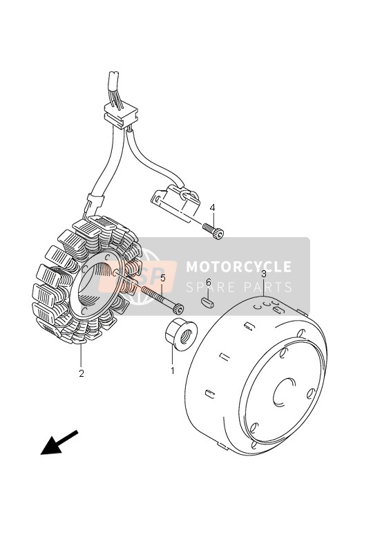 Suzuki UH200 BURGMAN 2010 Aimants pour un 2010 Suzuki UH200 BURGMAN